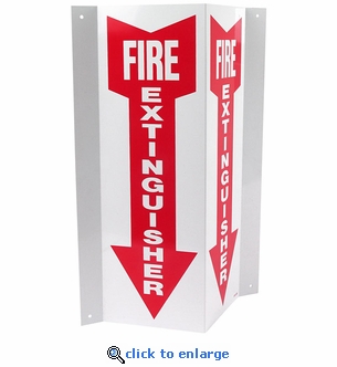Powder Fire Extinguisher Sign Plastic after Bright Self Adhesive 148 x 52 MM 