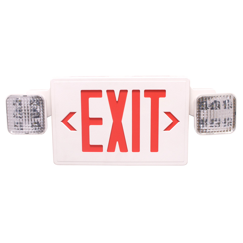 2PCS Red LED Emergency Exit Light Sign Combo Battery Backup Security Light X5W4 